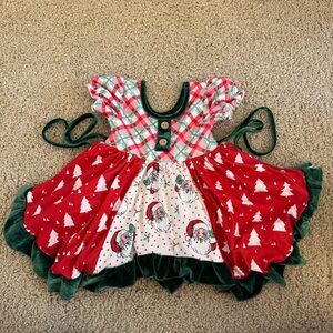 Cheeky Plum Red and Green Seasonal Costume Dress